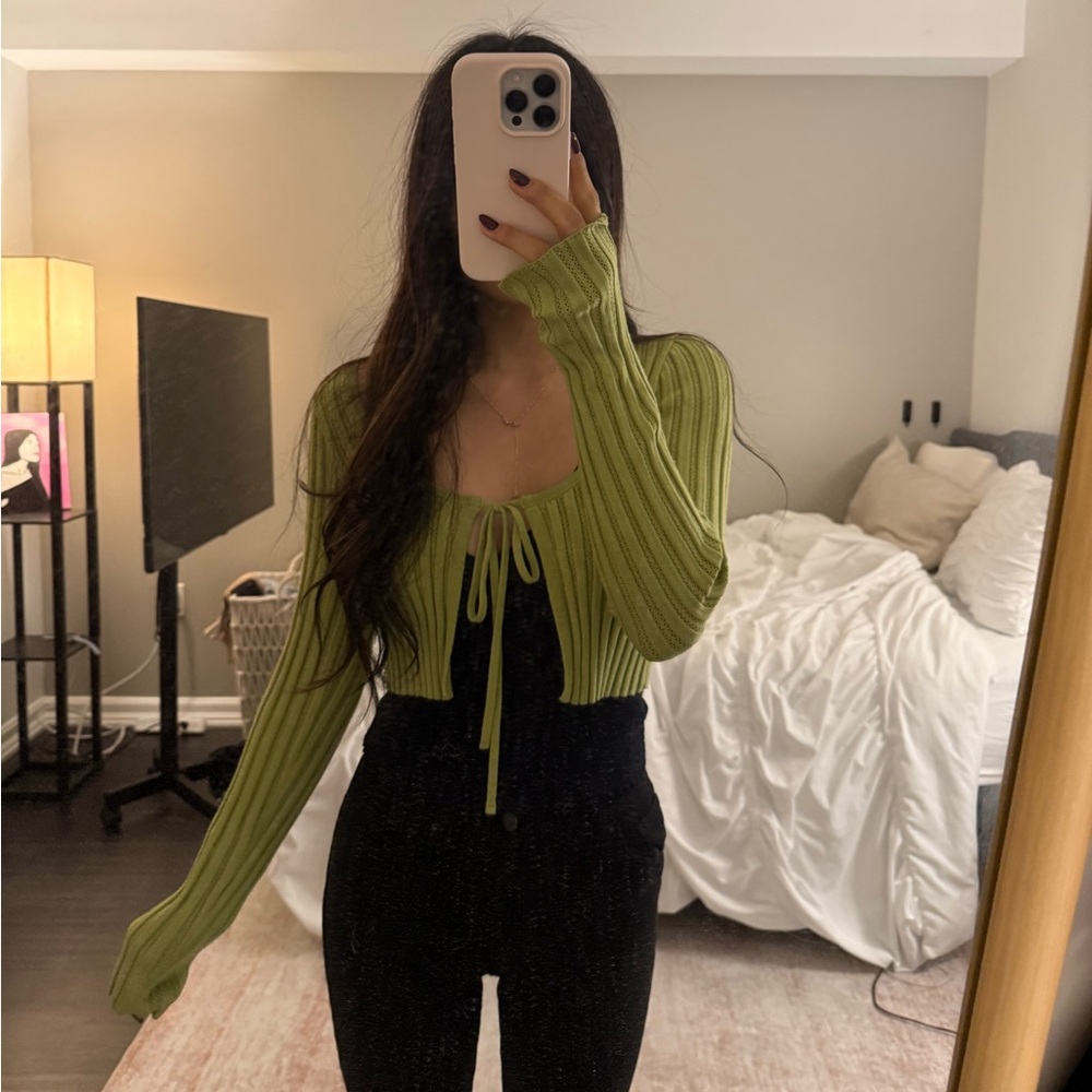 La Hearts Olive Knit Top
